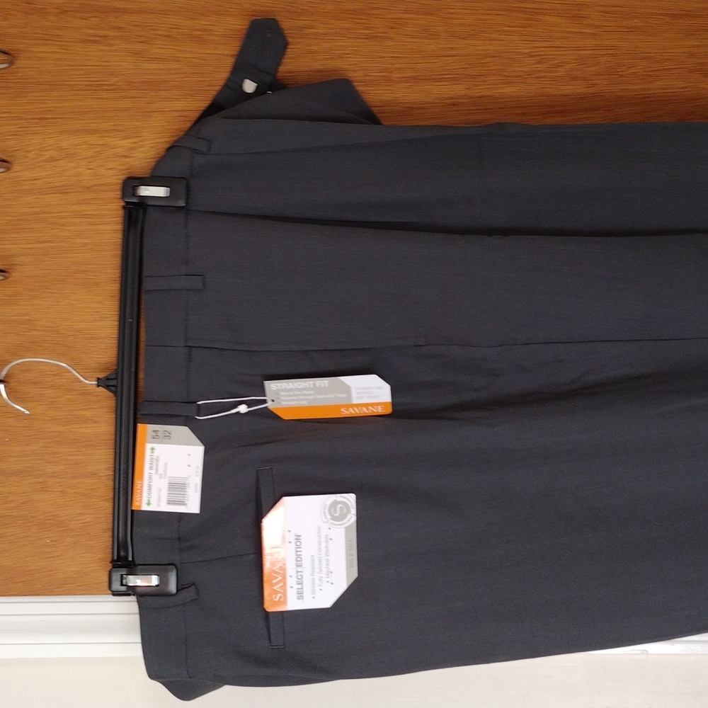 Big & Tall men's dress slacks, charcoal, Savane